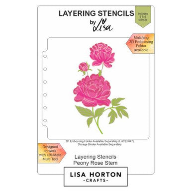 Peony Rose Stencil by Lisa Horton