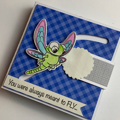 dragonfly mini album using Like to Move it Dies by InkyStamper