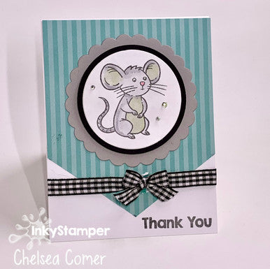 thank you card using Ralph Solo stamp set by InkyStamper
