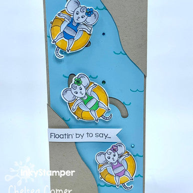lazy river card using Splash stamp set by InkyStamper