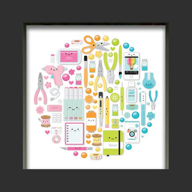 Doodlebug Cute and Crafty Shadow Box Kit