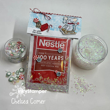fun cocoa treat using Toboggan stamp set by InkyStamper