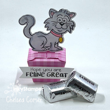 cat treat using Tabbed Box die by InkyStamper