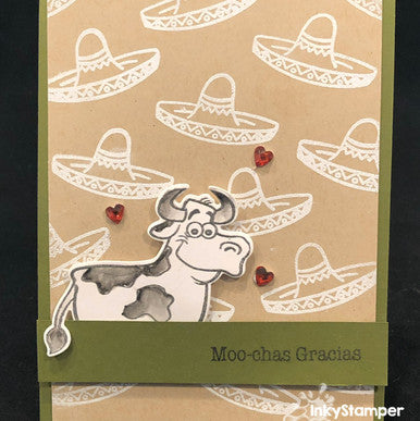 Punny Card made with Cow stamps by InkyStamper