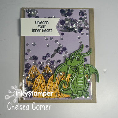 Dragon Shaker Card by InkyStamper