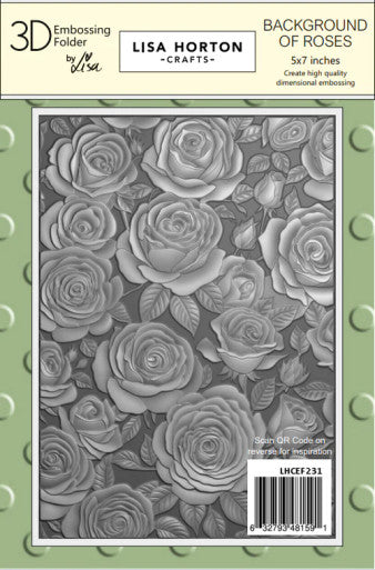 Background of Roses 3D Embossing Folderby Lisa Horton