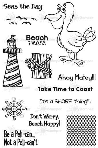 Pelican Stamp Set by InkyStamper