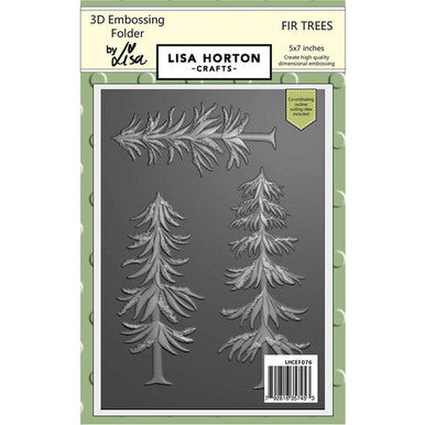 Fir Trees 3D Embossing Folder with Die by Lisa Horton