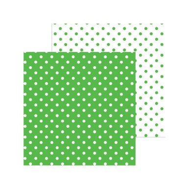 Doodlebug Design - Monochromatic Collection - swiss dot - 12 x 12 - Grasshopper