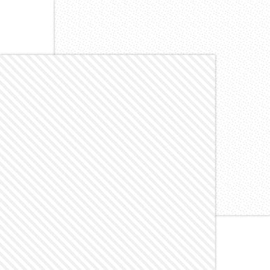 Doodlebug Design - Monochromatic Collection - Candy Stripe / Sprinkles - 12 x 12 - Lily White