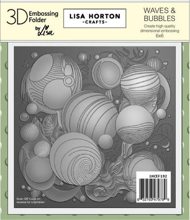Waves & Bubbles 3D Embossing Folder by Lisa Horton