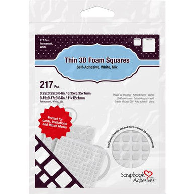 Thin white foam squares by Scrapbook Adhesives