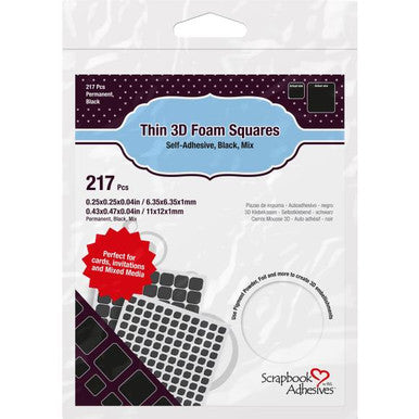Thin black foam squares by Scrapbook Adhesives