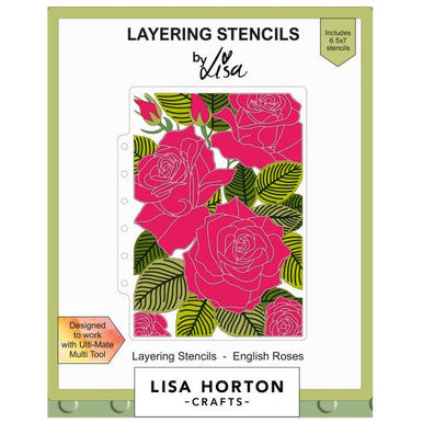 English Roses Stencil by Lisa Horton