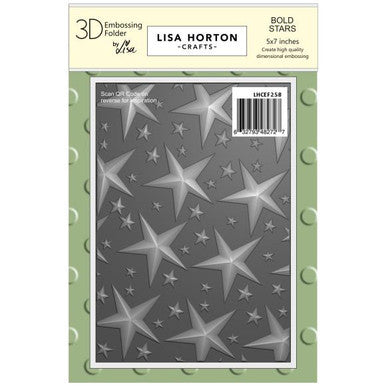 Bold Stars 3D Embossing Folder by Lisa Horton