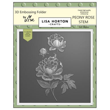 Peony Rose 3D Embossing Folder and Die by Lisa Horton