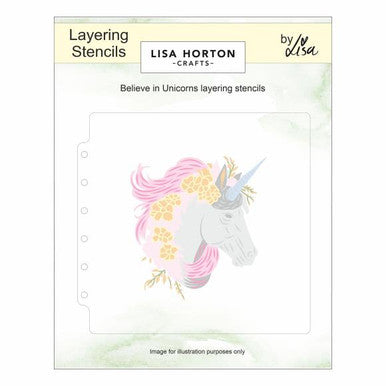 Believe in Unicorns Stencil and Die by Lisa Horton