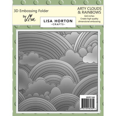 Arty Clouds and Rainbows 3D Embossing Folder by Lisa Horton