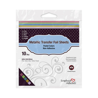Metallic Transfer Foil Sheets Pastel Colors by 3L Scrapbook Adhesives