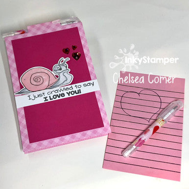 notebook using Snail stamps by InkyStamper