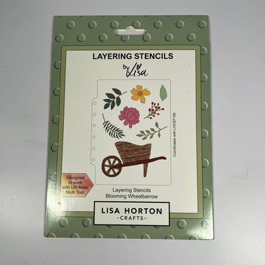 Blooming Wheelbarrow Stencil by Lisa Horton