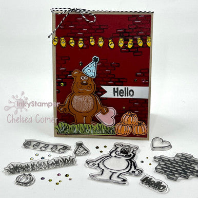colorful project using InkyStamper stamps