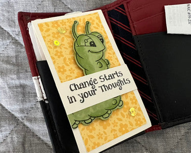 Lunch box note using Caterpillar stamp set by InkyStamper
