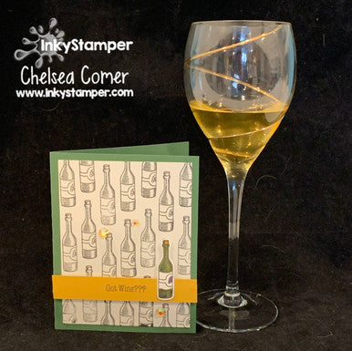 Fun wine card using Market Tote stamps by InkyStamper