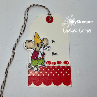 gnome tag using Gnome stamp set by InkyStamper