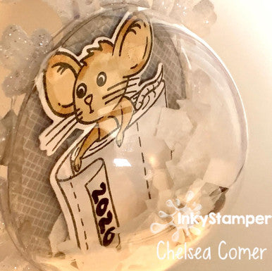 2020 ornament using TP stamps by InkyStamper