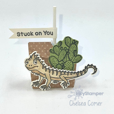 cute treat using Iguana stamp set by InkyStamper