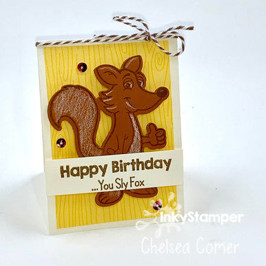 Mini Card using Fox stamp set by InkyStamper