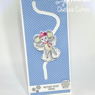 snow angel slimline using Like to Move it Dies by InkyStamper