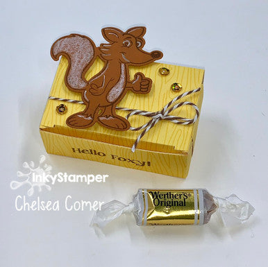 Hershey Nuggets treat using Fox stamp set by InkyStamper