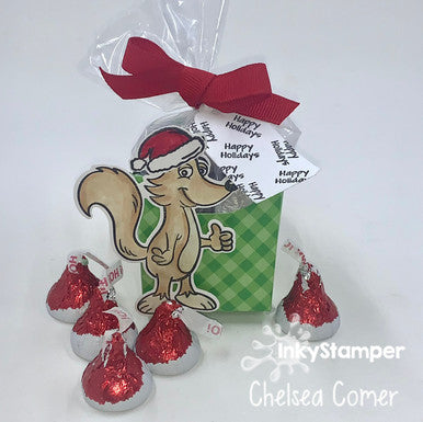 cute fox christmas treat using Fox stamps by InkyStamper