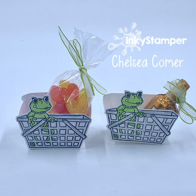 Fun treat holder Fusing Market Tote stamps by InkyStamper