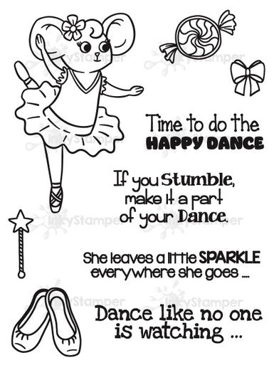 Ballerina stamp set by InkyStamper