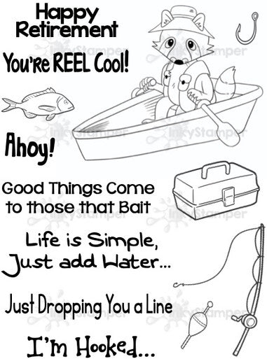 Fishing Boat stamp set featuring Ramone and Rita by InkyStamper