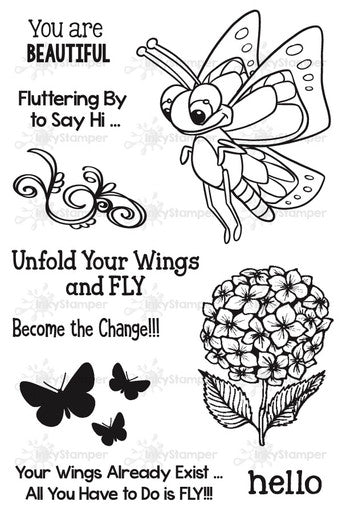 Butterfly Stamp Set by InkyStamper