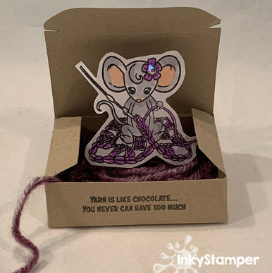 crochet treat using Paper Clip Box die by InkyStamper