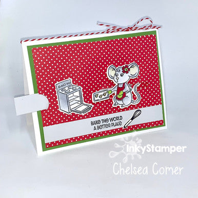 Interactive card using Cookies stamp set by InkyStamper