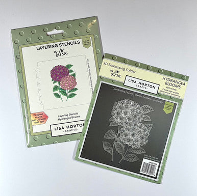 Hydrangea 3D Embossing Folder and Stencil by Lisa Horton