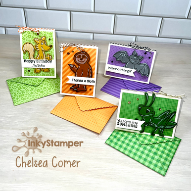 Fall Mini Card Kit with Mini Envelopes by InkyStamper