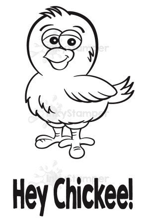 Hey Chickee Stamp by InkyStamper