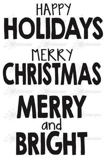 Holiday Words Stamp Set by InkyStamper