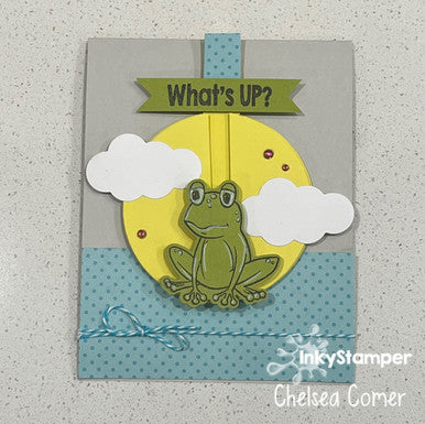 Interactive card using Freddy stamp set by InkyStamper