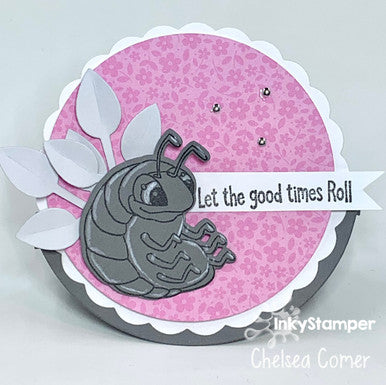 rocker card using Roly Poly stamp set by InkyStamper