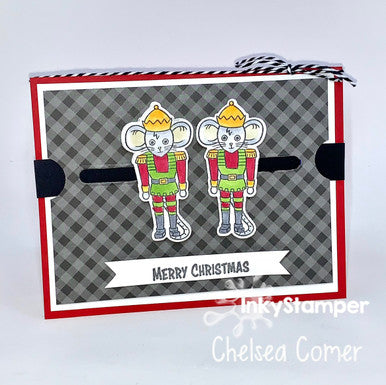 interactive nutcracker card using Nutcracker stamp set by InkyStamper