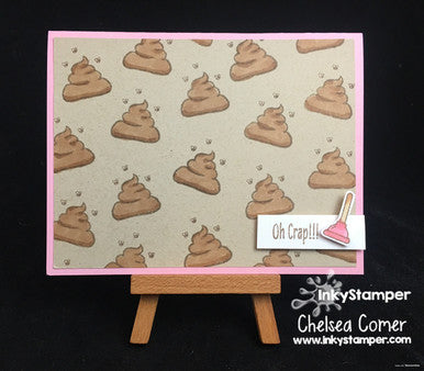 oh crap card using TP stamps by InkyStamper