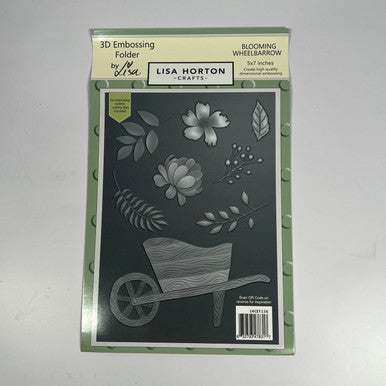 Blooming Wheelbarrow 3D Embossing Folder and Die by Lisa Horton